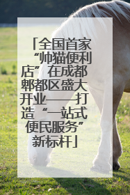 全国首家“帅猫便利店”在成都郫都区盛大开业——打造“一站式便民服务”新标杆