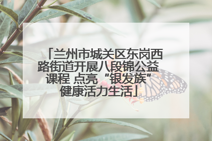 兰州市城关区东岗西路街道开展八段锦公益课程 点亮“银发族”健康活力生活