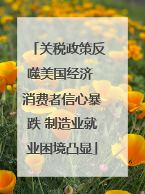 关税政策反噬美国经济 消费者信心暴跌 制造业就业困境凸显