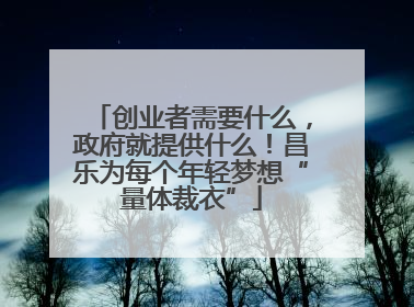 创业者需要什么，政府就提供什么！昌乐为每个年轻梦想“量体裁衣”