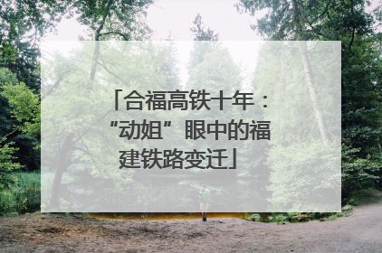 合福高铁十年：“动姐”眼中的福建铁路变迁