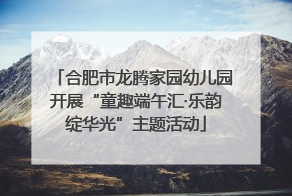 合肥市龙腾家园幼儿园开展“童趣端午汇·乐韵绽华光”主题活动
