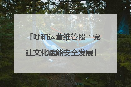 呼和运营维管段：党建文化赋能安全发展