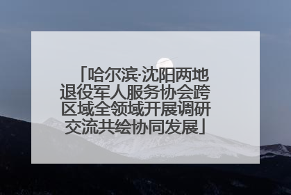 哈尔滨·沈阳两地退役军人服务协会跨区域全领域开展调研交流共绘协同发展