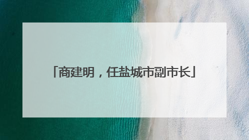 商建明，任盐城市副市长