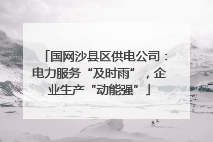国网沙县区供电公司：电力服务“及时雨”，企业生产“动能强”