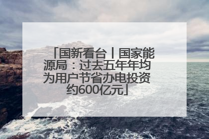 国新看台丨国家能源局：过去五年年均为用户节省办电投资约600亿元