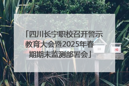四川长宁职校召开警示教育大会暨2025年春期期末监测部署会