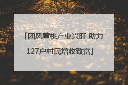 团风黄桃产业兴旺 助力127户村民增收致富