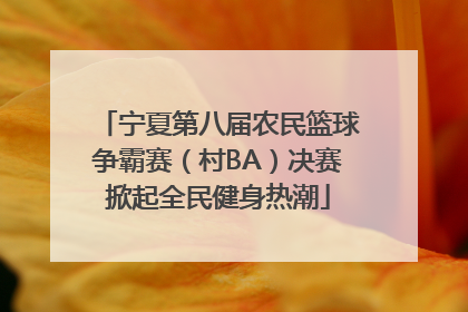 宁夏第八届农民篮球争霸赛（村BA）决赛掀起全民健身热潮