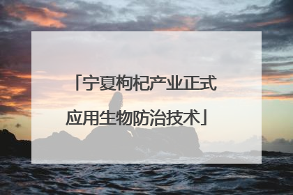 宁夏枸杞产业正式应用生物防治技术
