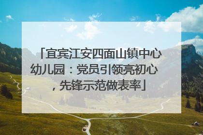 宜宾江安四面山镇中心幼儿园：党员引领亮初心，先锋示范做表率