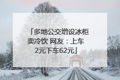 多地公交增设冰柜卖冷饮 网友：上车2元下车62元