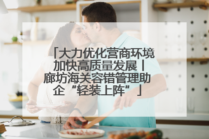 大力优化营商环境 加快高质量发展丨廊坊海关容错管理助企“轻装上阵”