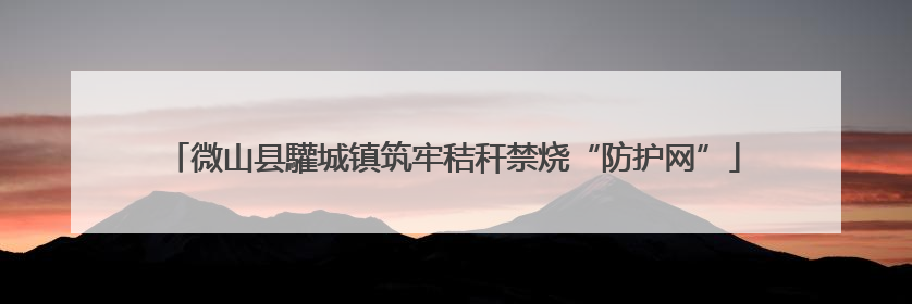 微山县驩城镇筑牢秸秆禁烧“防护网”