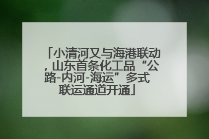 小清河又与海港联动，山东首条化工品“公路-内河-海运”多式联运通道开通