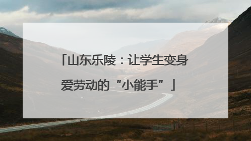 山东乐陵：让学生变身爱劳动的“小能手”