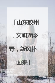 山东胶州：文明润乡野，新风扑面来