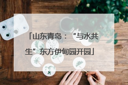 山东青岛：“与水共生”东方伊甸园开园