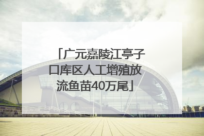 广元嘉陵江亭子口库区人工增殖放流鱼苗40万尾