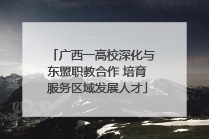 广西一高校深化与东盟职教合作 培育服务区域发展人才
