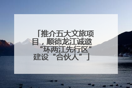 推介五大文旅项目，顺德龙江诚邀“环两江先行区”建设“合伙人”