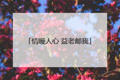 情暖人心 益老邮我