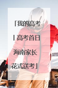 我的高考丨高考首日 海南家长花式送考