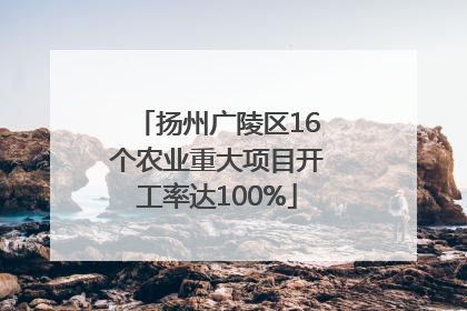 扬州广陵区16个农业重大项目开工率达100%