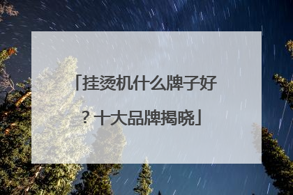 挂烫机什么牌子好？十大品牌揭晓