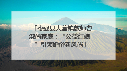 枣强县大营镇教师曹淑尚家庭：“公益红娘”引领婚俗新风尚
