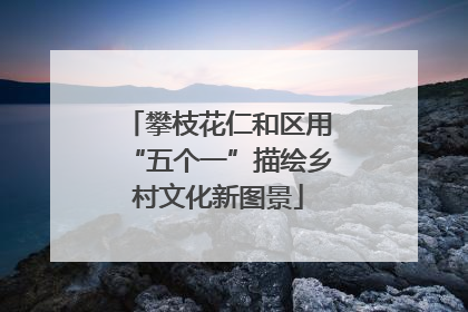 攀枝花仁和区用“五个一”描绘乡村文化新图景