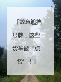 故意遮挡号牌，这些货车被“点名”！