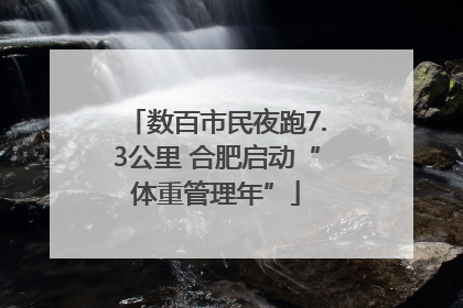 数百市民夜跑7.3公里 合肥启动“体重管理年”