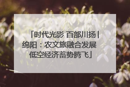 时代光影 百部川扬│绵阳：农文旅融合发展 低空经济蓄势腾飞
