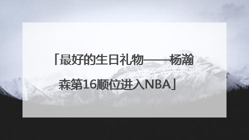 最好的生日礼物——杨瀚森第16顺位进入NBA