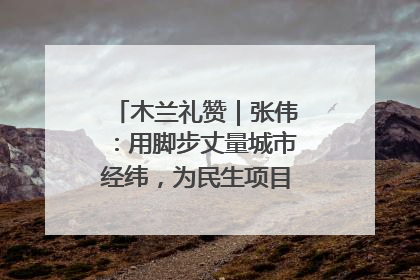 木兰礼赞｜张伟：用脚步丈量城市经纬，为民生项目按下“加速键”