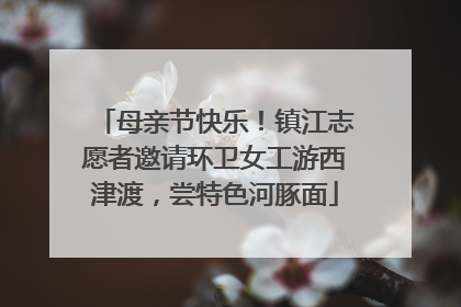 母亲节快乐！镇江志愿者邀请环卫女工游西津渡，尝特色河豚面