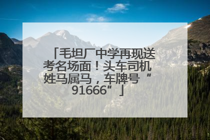 毛坦厂中学再现送考名场面！头车司机姓马属马，车牌号“91666”