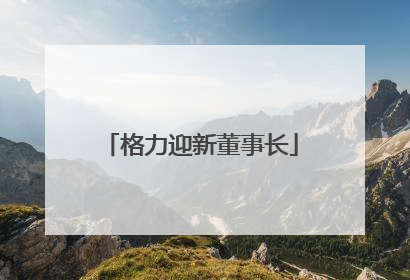 格力迎新董事长
