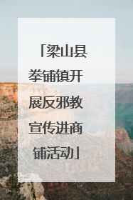 梁山县拳铺镇开展反邪教宣传进商铺活动