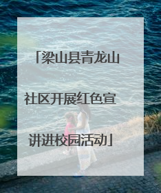 梁山县青龙山社区开展红色宣讲进校园活动