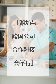 潍坊与跨国公司合作对接会举行