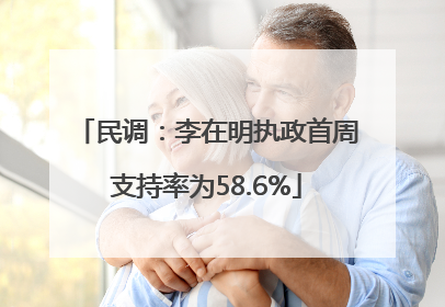 民调：李在明执政首周支持率为58.6%