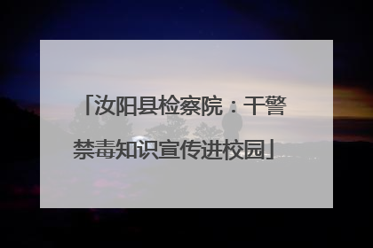 汝阳县检察院：干警禁毒知识宣传进校园