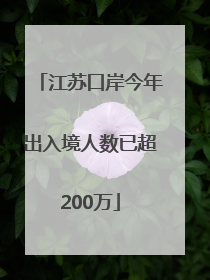 江苏口岸今年出入境人数已超200万