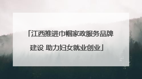 江西推进巾帼家政服务品牌建设 助力妇女就业创业
