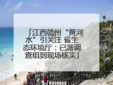 江西赣州“黄河水”引关注 省生态环境厅：已派调查组到现场核实