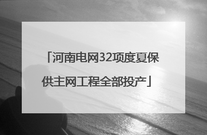 河南电网32项度夏保供主网工程全部投产