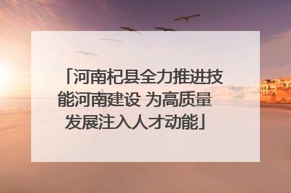 河南杞县全力推进技能河南建设 为高质量发展注入人才动能